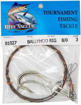 Rite Angler 81027 Tournament Fishing Tackle Ballyhoo Rig 8/0 Model New 3 Pack Rite Angler 81027 Tournament Fishing Tackle Ballyhoo Rig 8/0 Model New 3 Pack