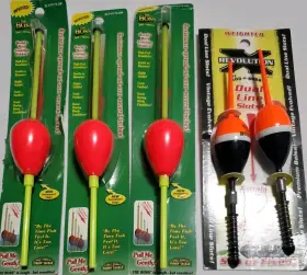 Rod-n-bobbs 746239030035 Lot - 3 Boss Unweighted Slip Bobber And 1 Weighted Revolution X Dial Line Slots
