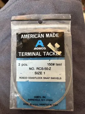 Rosco 020194 Coastlock Snap Swivels 150# Test Terminal Tackle