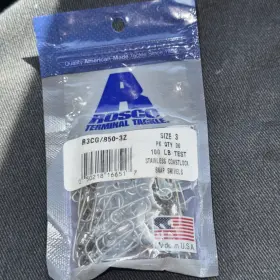 Rosco 050218166517 Terminal Tackle Stainless Coastlock Snap Swivels Size 3 100 Lb 36 Per Pack Rosco 050218166517 Terminal Tackle Stainless Coastlock Snap Swivels Size 3 100 Lb 36 Per Pack