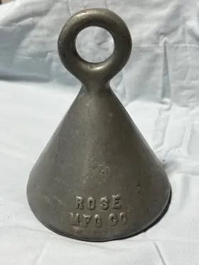 Rose Mfg Co. 506253 Vintage Mfg. Co. Boating Fishing Cone Lead Weight 7lb 7oz 1 Inch Eye