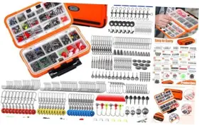 Roundfunny Qir-roundfunny-3423 602 Pcs Fishing Tackle Accessories Kit Organized Tackles Box With Roundfunny Qir-roundfunny-3423 602 Pcs Fishing Tackle Accessories Kit Organized Tackles Box With
