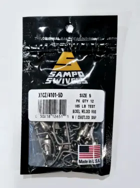 Sampo 4101-5d Swivels Ball Bearing Swivel Coastlock Snap Size 5 165lb Nickel Welded Ring Sampo 4101-5d Swivels Ball Bearing Swivel Coastlock Snap Size 5 165lb Nickel Welded Ring