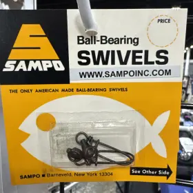 Sampo 4102-4d Swivels Ball Bearing Black Swivel Welded Ring With Coastlock Snap 150lb Sz 4