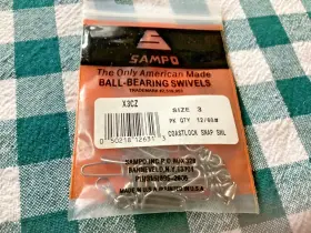 Sampo X3cz New Pack 12 Swivels Ball Bearing Swivel Coastlock Snap Size 3