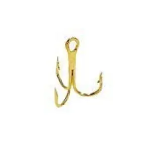 Sanhu 729728307542 Treble Hooks Gold Size #18 50 Pcs For Freshwater And Light Tackle Ideal