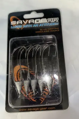 Savage Gear 739998757053 Savagear Slug Darting Weedless Hooks Pack Of 5 1/0