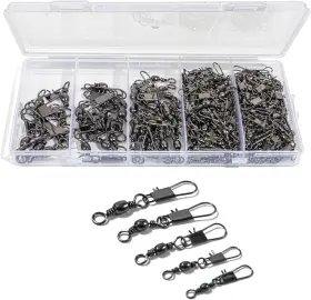 Scaups 313023826848 100pcs Fishing Swivels 5 Sizes Barrel Snap Swivel Tackle For Quick Link Scaups 313023826848 100pcs Fishing Swivels 5 Sizes Barrel Snap Swivel Tackle For Quick Link