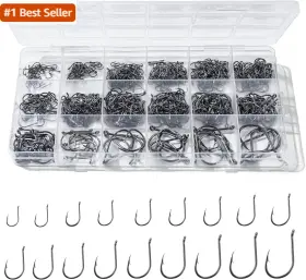 Scaups 445029652671 300pcs Fishing Hooks 18 Sizes High-carbon Steel Barbed Fish With Holes F Scaups 445029652671 300pcs Fishing Hooks 18 Sizes High-carbon Steel Barbed Fish With Holes F