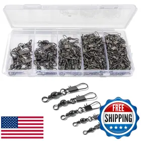Scaups B0f3vrznl8 Fishing Swivels 100pcs 5 Sizes Barrel Snap Tackle Quick Link Freshwater S Scaups B0f3vrznl8 Fishing Swivels 100pcs 5 Sizes Barrel Snap Tackle Quick Link Freshwater S