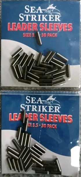 Sea Striker 096337007010 Leader Sleeves Size 3.5 2 Packs Mono 50 60 Lb - Count New