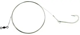 Sea Striker 096337104924 Sstrw Tarpon Rig 6ft #7 Wire 3407ss-6/0 Hook #5 Black Swivel