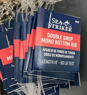 Sea Striker 768721534487 Double Drop Mono Bottom Rig 14 Inch 60lb Test Ss9r New Lot Of 36 Sea Striker 768721534487 Double Drop Mono Bottom Rig 14 Inch 60lb Test Ss9r New Lot Of 36