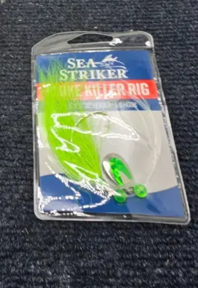 Sea Striker Fk02-c Fluke Killer Rig 32 Inch Leader - 1/0 Nickel-plated Wide Gap Hook