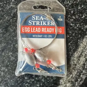 Sea Striker Rrs1-2 Twelve 2-pack Fishing Ready Rigs With Swivel Snap 1 Oz Egg Sinker Sea Striker Rrs1-2 Twelve 2-pack Fishing Ready Rigs With Swivel Snap 1 Oz Egg Sinker