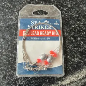 Sea Striker Rrs14-2 Twelve 2-pack Fishing Ready Rigs With Swivel Snap 1/4oz Egg Sinker Sea Striker Rrs14-2 Twelve 2-pack Fishing Ready Rigs With Swivel Snap 1/4oz Egg Sinker