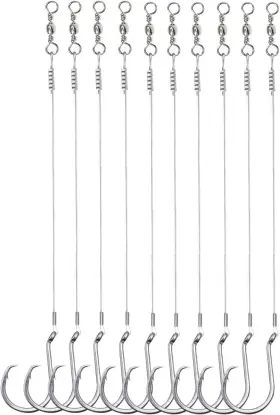 Seaowl 313035296233 Saltwater Steel Circle Hook Rigs Octopus Offset Fishing Hooks Leader Wire For Ca Seaowl 313035296233 Saltwater Steel Circle Hook Rigs Octopus Offset Fishing Hooks Leader Wire For Ca