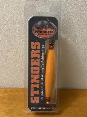 Seeker 856633005109 Whisker Tackle Double Hook Stingers Catfish Rigs Wstsf 2-pk Orange New Seeker 856633005109 Whisker Tackle Double Hook Stingers Catfish Rigs Wstsf 2-pk Orange New