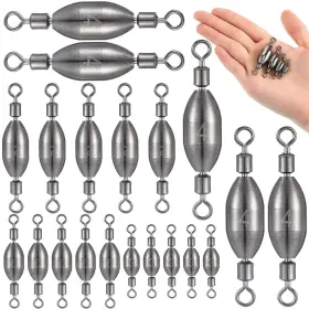 Seenelling Qar-seenelling-3531 20 Pcs Brass Fishing Sinkers With Swivel Saltwater And Freshwater Assorted