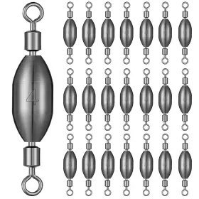 Seenelling Seenelling-89780jdgry54dd 20 Pcs Brass Fishing Sinker Swivel Weights Saltwater Bullet Sinkers D