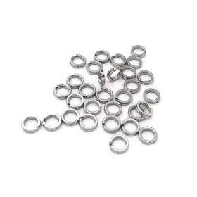 Senyubby 788125685257 Heavy Duty Stainless Steel Split Rings Double Fishing Lure 6 Sizes 5.2-