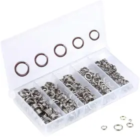 Senyubby 827819162855 Fishing Swivel Split Rings High Strength Heavy Duty Silver