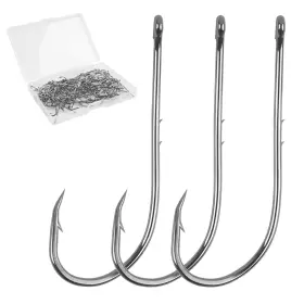 Shaddock Fishing 6598366816 Baitholder Hooks Long Shank Beak 100pcs Black Offset