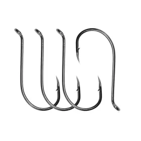 Shaddock Fishing 713831116627 Black Octopus Hooks 100pcs Circle Set Catfish J