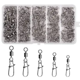 Shaddock Fishing 739450629768 Rolling Barrel Swivel Snaps 210pcs With Nice High S