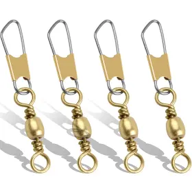 Shaddock Fishing 799410350415 Barrel Swivel With Nice Snap-100pcs Connector Snap Swivels So