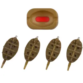 Shaddock Fishing Feeder-15-35g Carp Method Feeders Set 4 Inline Feeder With 1 Quick Release M Shaddock Fishing Feeder-15-35g Carp Method Feeders Set 4 Inline Feeder With 1 Quick Release M