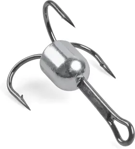 Shaddock Fishing Hooks-10/0-5pcs Snagging Weighted Treble Hooks 5pcs Size 10/0-2.5oz-5pcs Silver Free Shipping