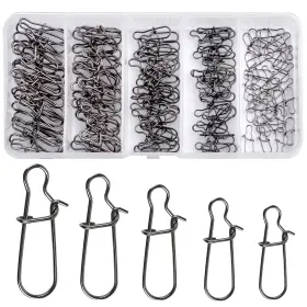 Shaddock Fishing Jl-duo-lock-snap-150pcs-box Duo Lock Snap Kit Stainless Steel Nice Swivels High Strengt