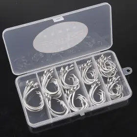 Shaddock Fishing Jlbr-39960 Kit-50pcs Tuna Hooks Kit 50pcs Stainless Steel Circle Hook Big Game Saltwater