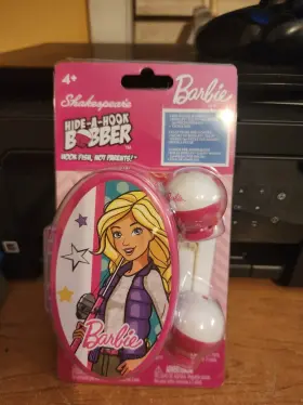 Shakespeare 043388433022 Barbie Hide-a-hook Bobber Fishing Kit - Hook Fish Not Parents New