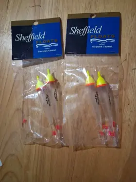 Sheffield Crystal / Challenger Lures Ts-sf11.0org 2 Packs Clear Plastic Fishing Float Bobbers 4.0 Gram Yellow Top