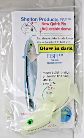 Shelton 819589000147 Fbr Glow In The Dark 2pk Anchovy Size Heads Shelton 819589000147 Fbr Glow In The Dark 2pk Anchovy Size Heads