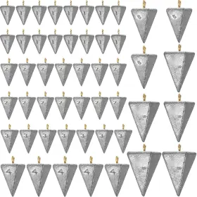 Shimeyao Ri-shimeyao-970 18 Pieces Pyramid Fishing Weights Sinkers Triangle Rig S Shimeyao Ri-shimeyao-970 18 Pieces Pyramid Fishing Weights Sinkers Triangle Rig S