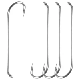 Silanon 741663074174 Barb Fly Fishing Hooks- 150pcs Long Shank Tying Jig Hook High Carbon Stee