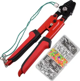 Silanon 750153635023 Fishing Crimping Tool High-carbon Steel Crimper Plier 500pcs Sleeves