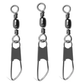 Silanon A-120pcs-12#-b Barrel Fishing Swivel With Safety Snap - 60/120pcs High Strength Snaps Silanon A-120pcs-12#-b Barrel Fishing Swivel With Safety Snap - 60/120pcs High Strength Snaps