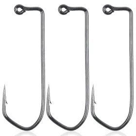 Silanon Hook-3/0-110pc 90 Degree Aberdeen Jig Hooks 110pcs Long Shank Forged Duratin Heav Silanon Hook-3/0-110pc 90 Degree Aberdeen Jig Hooks 110pcs Long Shank Forged Duratin Heav