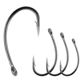 Silanon Kywl044-8245-dc-4#-120pcs-us Carp Fishing Hooks- 120pcs Barb Curved Shank Hooks Circle Fish Fre Silanon Kywl044-8245-dc-4#-120pcs-us Carp Fishing Hooks- 120pcs Barb Curved Shank Hooks Circle Fish Fre