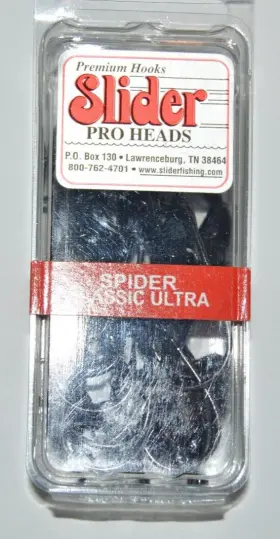 Slider Spch316b-u Charlie Brewer Spider Pro Heads Classic Ultra 3/16oz 3/0 Hook Black