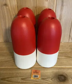 Smi 19115 Lot Of 4 Sports Float Buoy For Crab Trap And Shrimp Pot 11 Inch X5 Red/white