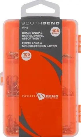 South Bend 039364327638 Essentials 105 Brass Snap And Barrel Swivels Value Pack Free Shipping South Bend 039364327638 Essentials 105 Brass Snap And Barrel Swivels Value Pack Free Shipping