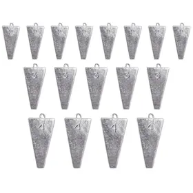 South Bend 4334002040 Pyramid Sinker Weights Bundle 17 Pieces 8x2oz 5x3oz 4x4oz Silver Tungste South Bend 4334002040 Pyramid Sinker Weights Bundle 17 Pieces 8x2oz 5x3oz 4x4oz Silver Tungste