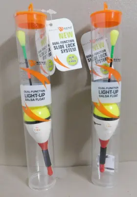 South Bend Bfosp78-20 Lot Of 2 Fiber Optic Light Oval Fishing Float W Battery Included 7/8 Inch