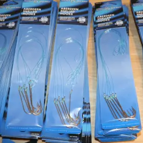 South Bend Sgab-2/0 1 Lot Of 10 Pks 6 Aberdeen Snelled 2/0 Gold Hooks 60pcs 7 Inch Leader