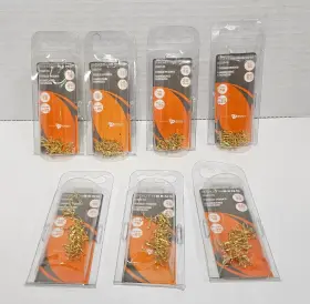 Southbend 25gt-16 Lot Of 7 Nip 25 Count Gold Treble Hooks Size 16
